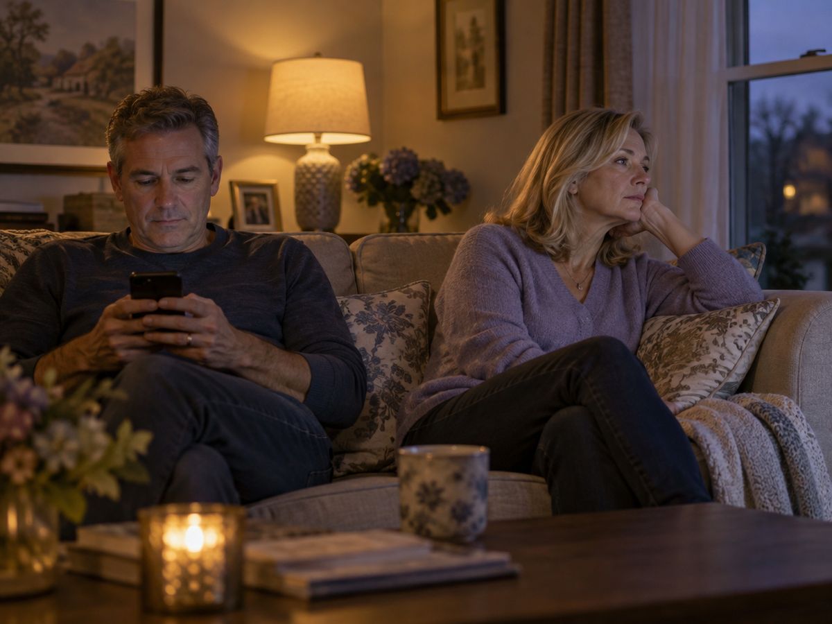 Couple sitting on the couch